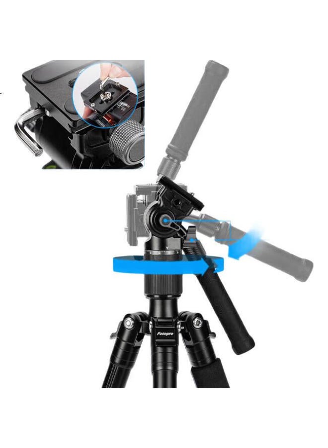 Fotopro Mh-2D Cnc Craft High Elasticity Retractable Handle Aluminum Alloy Video Shooting Camera Tripod With Hydraulic Pan Tilt - Image 1