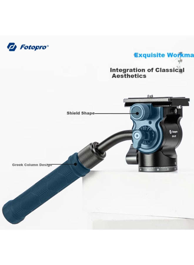 Fotopro Mh-2d Cnc Craft High Elasticity Retractable Handle Aluminum Alloy Video Shooting Camera Tripod With Hydraulic Pan Tilt - Image 2