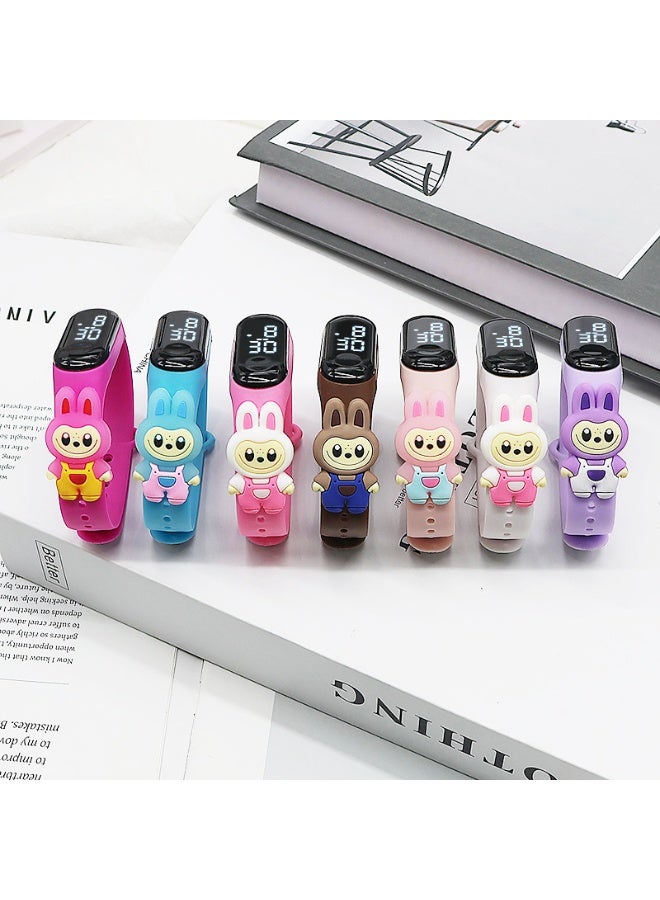 Merrystick 7 Pcs Kids' Water Resistant Silicone Digital Watch  Children's Cute Cartoon Touch Watch Party Favors for Kids Watch, Return Gifts for Birthday Party Kids, Party Favours Bulk Gifts for Kids, Mini Toys Birthday Giveaways, Small Gifts Party Favors, Goodie Bags Pinata - Image 1