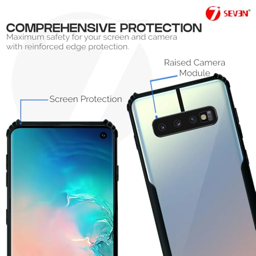 7-Seven 7SEVEN® Ipacky Back Cover for Samsung S10 4G Mobile Back Case Shock Proof Design Camera Edges Protection Crystal Clear Phone Case Precise Cutouts Matte Black Soft Bumper Phone Cover - Image 3