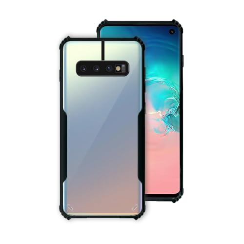 7-Seven 7SEVEN® Ipacky Back Cover for Samsung S10 4G Mobile Back Case Shock Proof Design Camera Edges Protection Crystal Clear Phone Case Precise Cutouts Matte Black Soft Bumper Phone Cover - Image 1