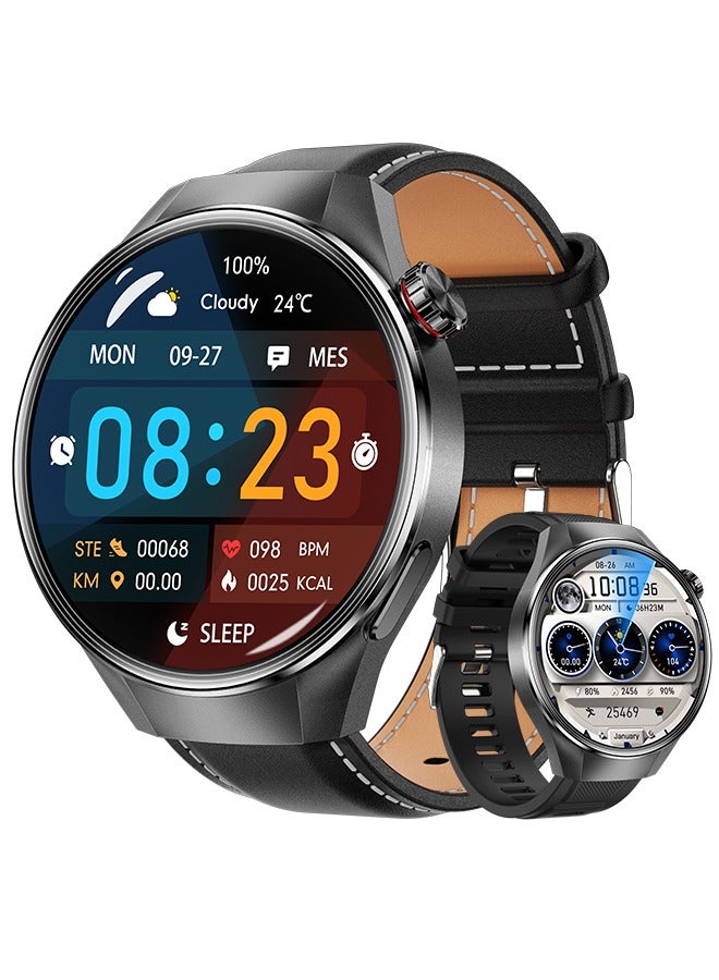RollsTimi  Men's Bluetooth Smartwatch, 1.75-Inch Full-Screen Touch, Bluetooth To Answer/Make Calls, Exercise And Sleep Monitoring, Message Notification Display, Universal Smart Bracelet For Android And IOS Systems, G5 Plus - Image 1
