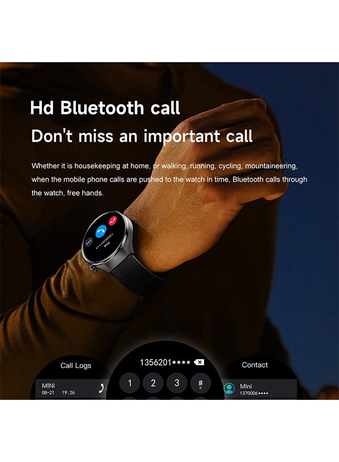 RollsTimi  Men's Bluetooth Smartwatch, 1.75-Inch Full-Screen Touch, Bluetooth To Answer/Make Calls, Exercise And Sleep Monitoring, Message Notification Display, Universal Smart Bracelet For Android And IOS Systems, G5 Plus - Image 3