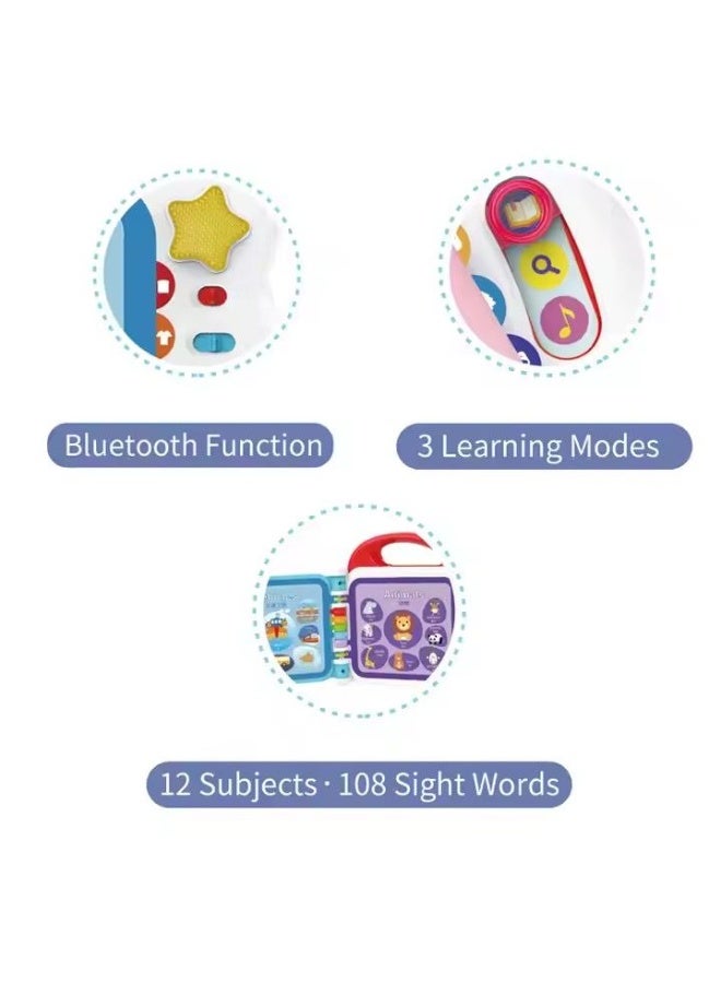Home Smart Digital Book for toddlers Touch and teach words book 3 learning moods 12 subjects and 108 words with bluetooth function, Ideal for learning and gifting. - Image 2