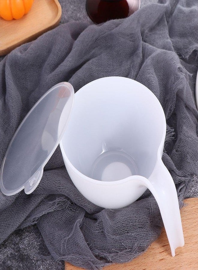 Pokinge Classic Plastic Mixing Bowls with Handle And Lid, Cream Coloring Mixing Bowl Icing Mixing Circular Distribution Bowl Baking Tool - Image 4
