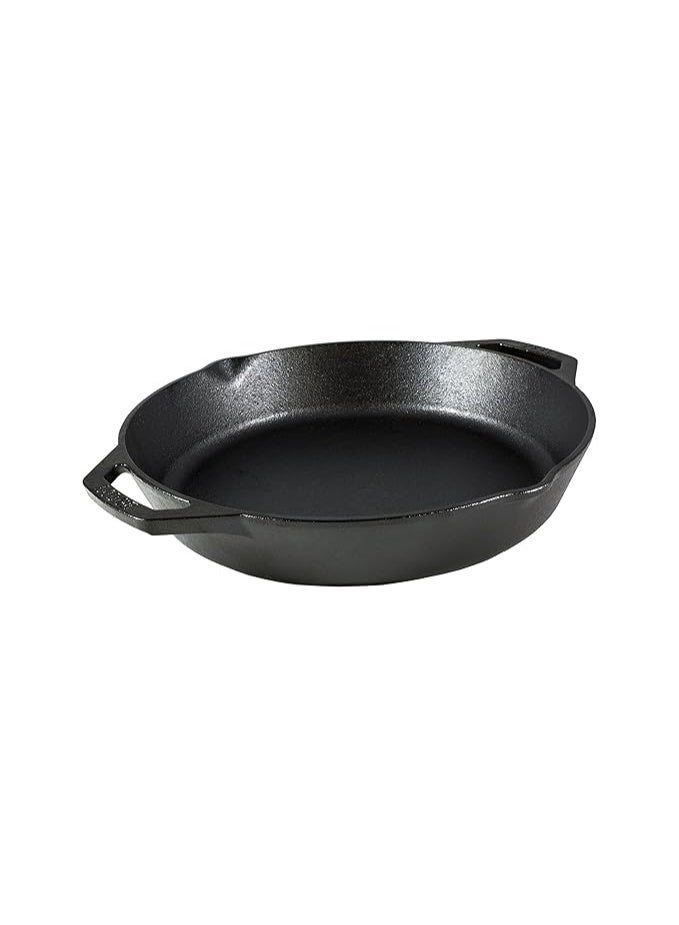 Lodge Induction Base Cast Iron Pan, Black, 1 Piece, 12 Inches - Image 1