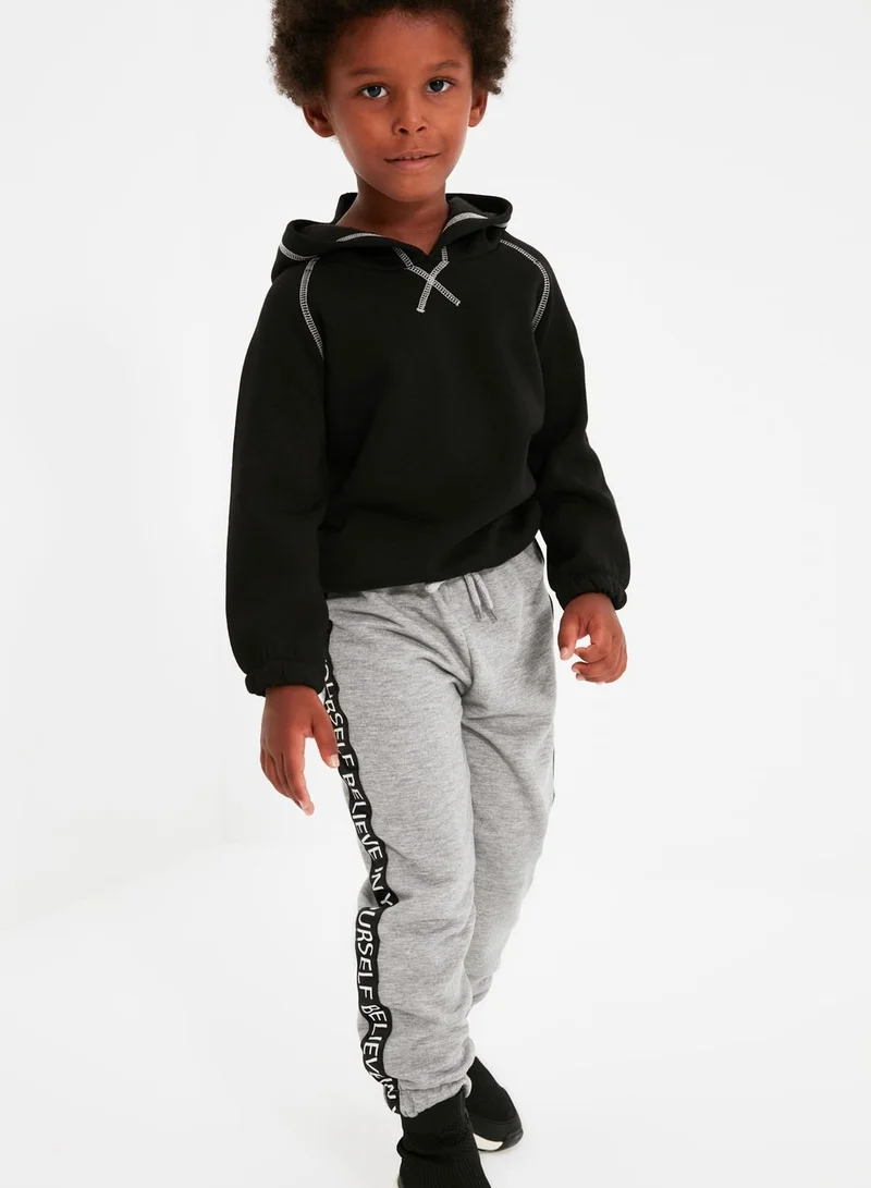 trendyol Kids Slogan Side Stripe Sweatpants