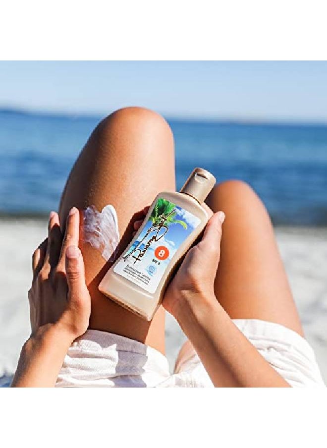 panama jack - Sunscreen Tanning Lotion Spf 8 Reeffriendly Paba Paraben Gluten & Cruelty Free Antioxidant Moisturizing Formula Water Resistant (80 Minutes) 6 Fl Oz (Pack Of 1) - Image 1