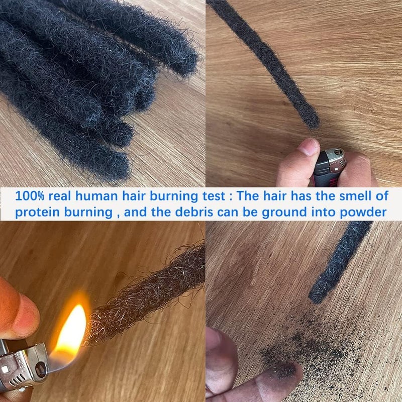 MIUULAAR 6 Inch Dreadlock Extensions - Natural Black - Image 5