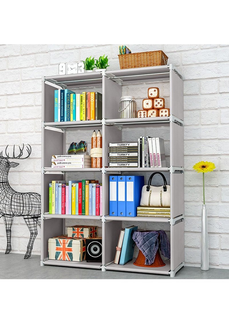 XiuWoo - 8 Cube Decorative Display Stand Toys Storage Shelf Rack Bookcase Cabinet Organizer for Home Office - Image 1