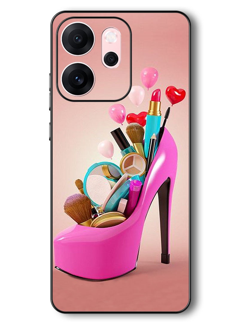 Theodor Case Compatible with Oppo Reno 14 F 6.57 Inch Protection Shockproof Bumper Cover Shoe With Makeup Items - Image 1