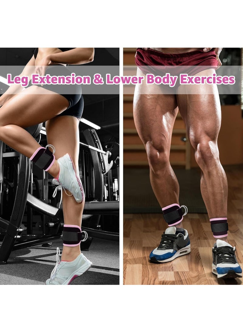 Vparty Ankle Strap for Cable Machine – Pack of 2 Premium Padded Ankle Cable Straps, Glute Kickback, Leg Extension, Adjustable Fitness Strap for Workout, Strength Training, Home Gym, Lower Body Exercise, and Fitness Equipment  - Image 4