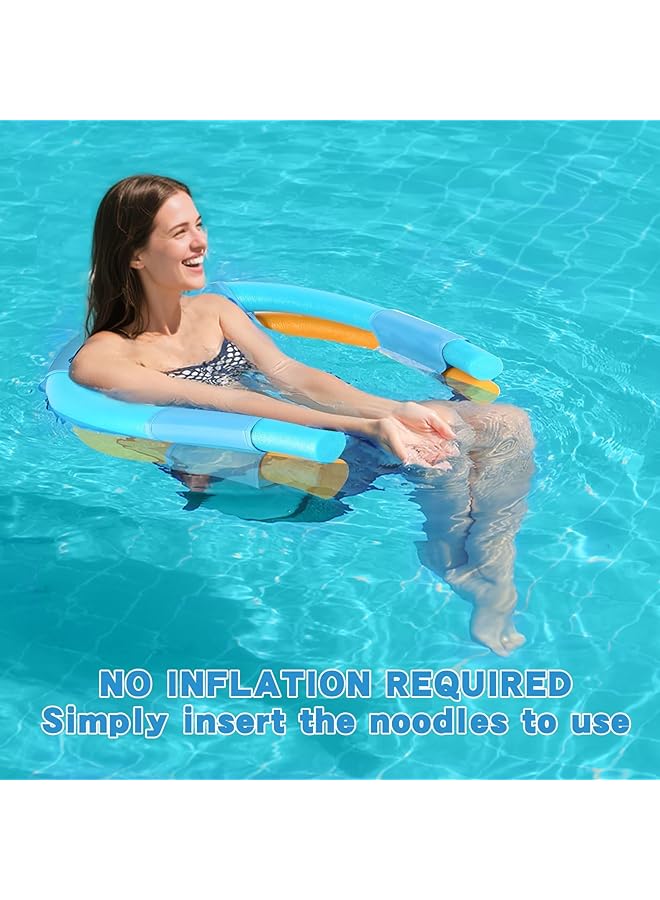 KASTWAVE Set Of 3 Oversized Pool Noodle Chairs Comfortable Floating Pool Chairs For Adults And Kids Mesh Sling Pool Noodles For Relaxing In The Water Noodle Slings For Pool Fun (Noodles Not Included) - Image 2