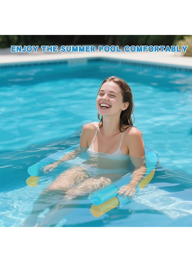 KASTWAVE Set Of 3 Oversized Pool Noodle Chairs Comfortable Floating Pool Chairs For Adults And Kids Mesh Sling Pool Noodles For Relaxing In The Water Noodle Slings For Pool Fun (Noodles Not Included) - Image 4