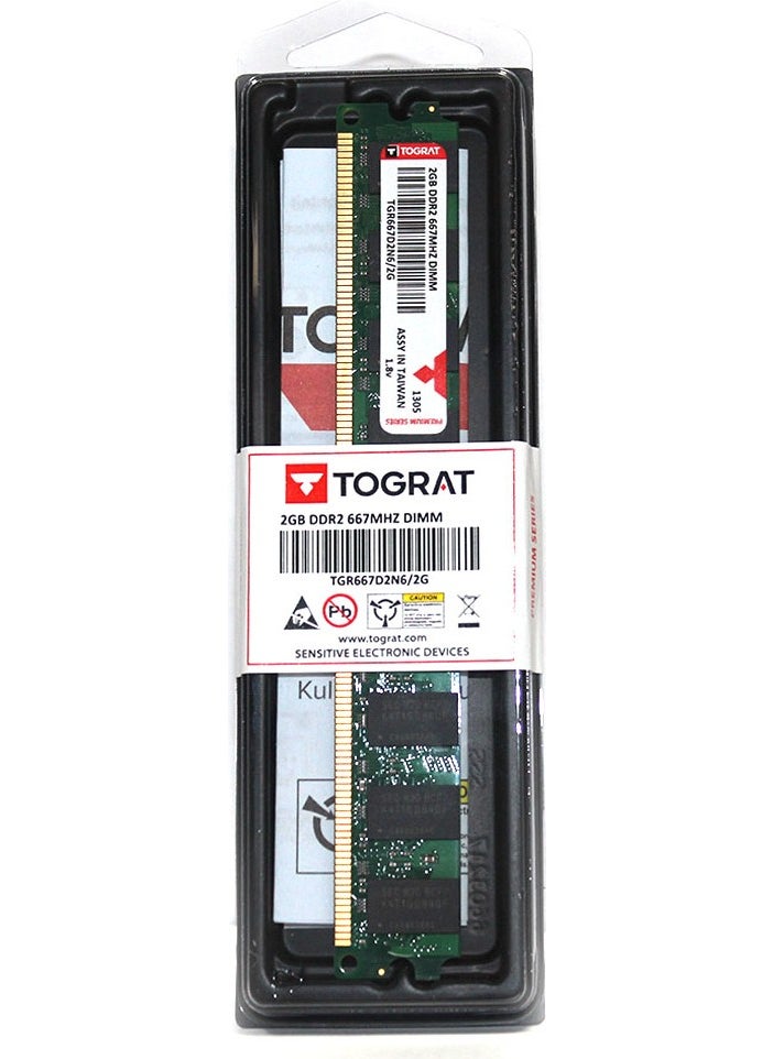 Tograt TGR667D2N6/2G 2gb 667MHZ Ddr2 Ram (Compatible with AMD and Intel Processors) 