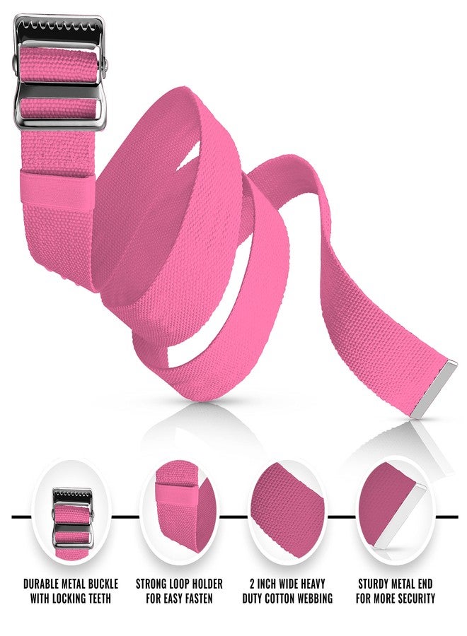 ASA TECHMED Gait Belts for Seniors, Belt to Lift Elderly Standing Assist Aid Quick Release Buckle for Caregivers, Nurses, Home Health Aides, Physical Therapists - 60" Pink - Image 3