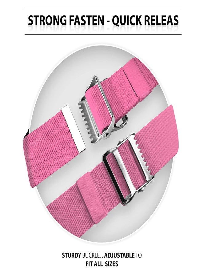 ASA TECHMED Gait Belts for Seniors, Belt to Lift Elderly Standing Assist Aid Quick Release Buckle for Caregivers, Nurses, Home Health Aides, Physical Therapists - 60" Pink - Image 4