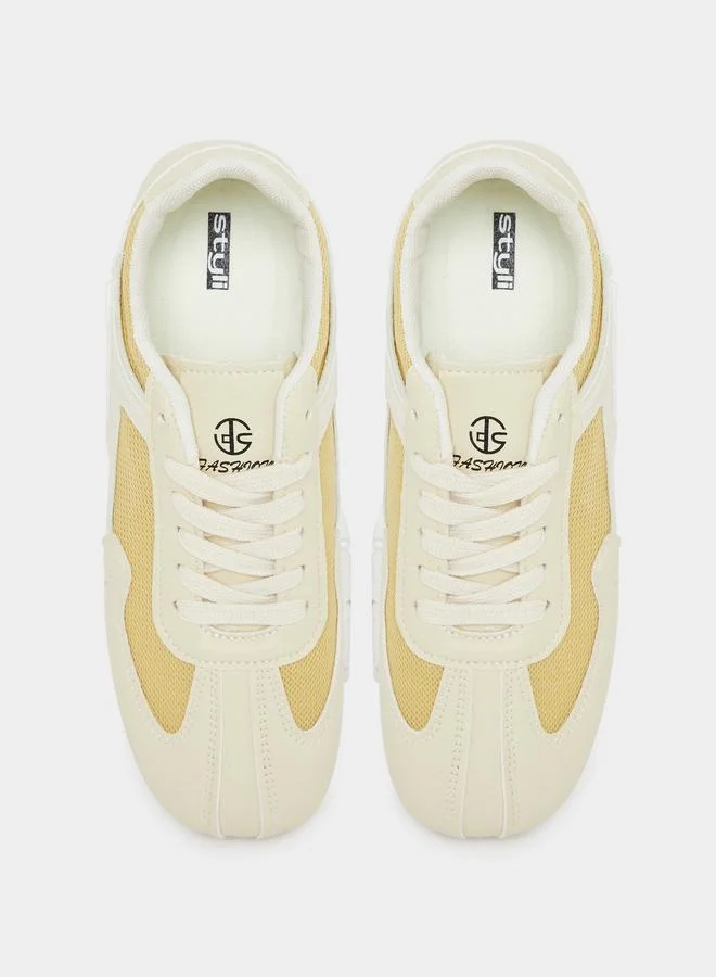 Styli Styli Color Block Lace Up Sneakers