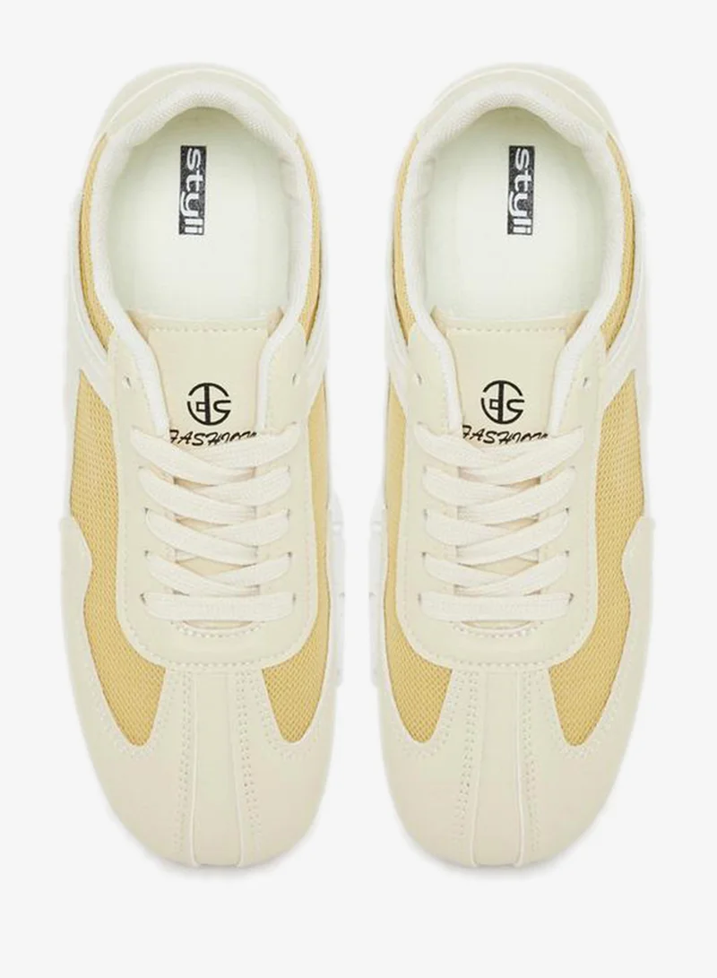 Styli Active  Color Block Lace Up Sneakers for Women | Best Price UAE