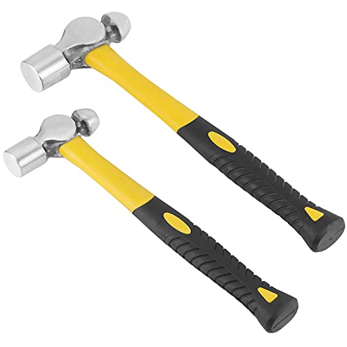HAKZEON 2 PCS 24 OZ and 32 OZ Ball Peen Hammer Set, Forged Steel Ball Pain Hammer, Metal Ball Peen Hammer, with Construction and Shock Absorption Non-Slip Handle for Strong Striking work - Image 1