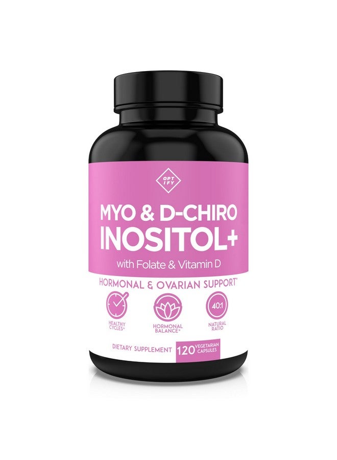 Optify Premium Inositol Supplement - Myo-Inositol and D-Chiro Inositol Plus Folate and Vitamin D - Ideal 40:1 Ratio - Healthy Hormone Balance & Healthy Ovarian Support for Women - Vitamin B8-30 Day Supply  - Image 1