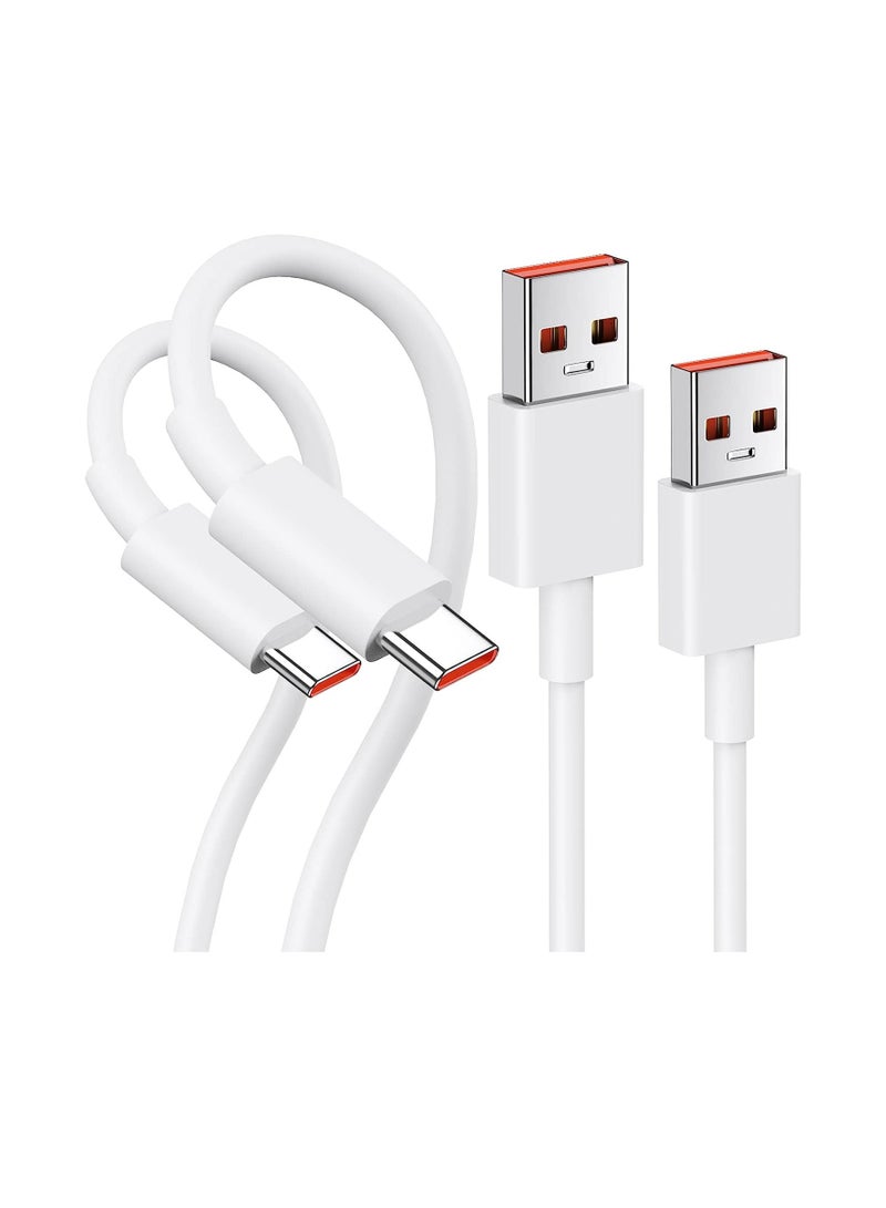 2Packs USB C Cable Fast Charging 120W 3A Compatible with Xiaomi, Redmi and Poco Phones (1M) - Image 1