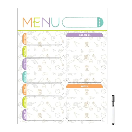 oddpod™ A4 Magnetic Weekly Meal Planner/Rewritable Menu or Grocery Planner for Home or Office - with Dry Erase Marker - Image 1