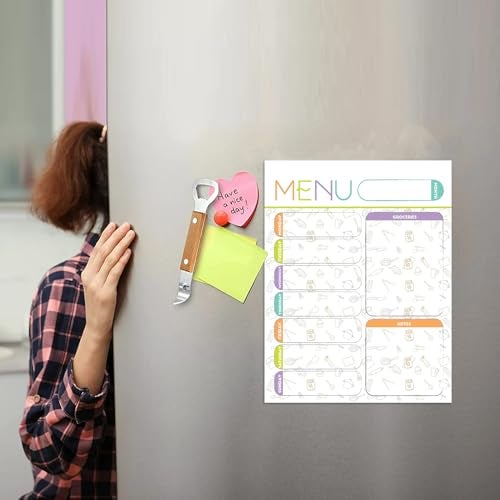oddpod™ A4 Magnetic Weekly Meal Planner/Rewritable Menu or Grocery Planner for Home or Office - with Dry Erase Marker - Image 2