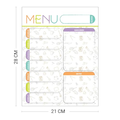oddpod™ A4 Magnetic Weekly Meal Planner/Rewritable Menu or Grocery Planner for Home or Office - with Dry Erase Marker - Image 3