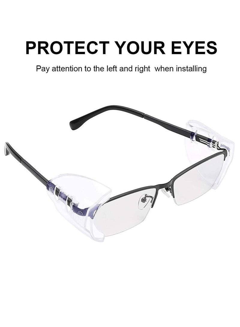 Side Shields for Transparent Prescription Glasses - 2 Pairs