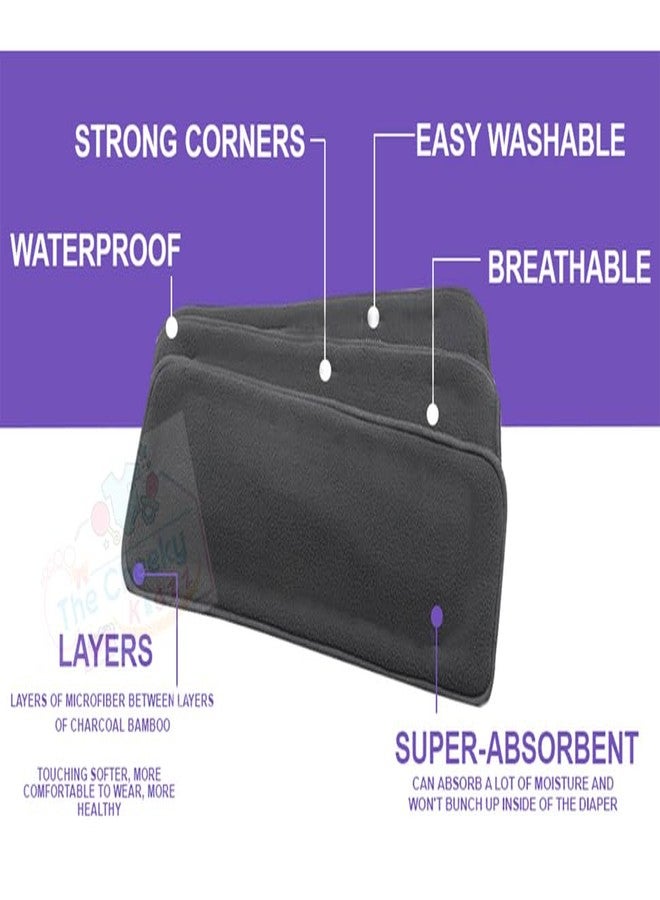 Alya Pocket Button Style Solid Reusable Cloth Diaper All in One Adjustable Washable Diapers Nappies(Without Inserts) for Toddlers/New Borns(0-24 Months,3-16KG) (Pack of 3, Pink) - Image 4