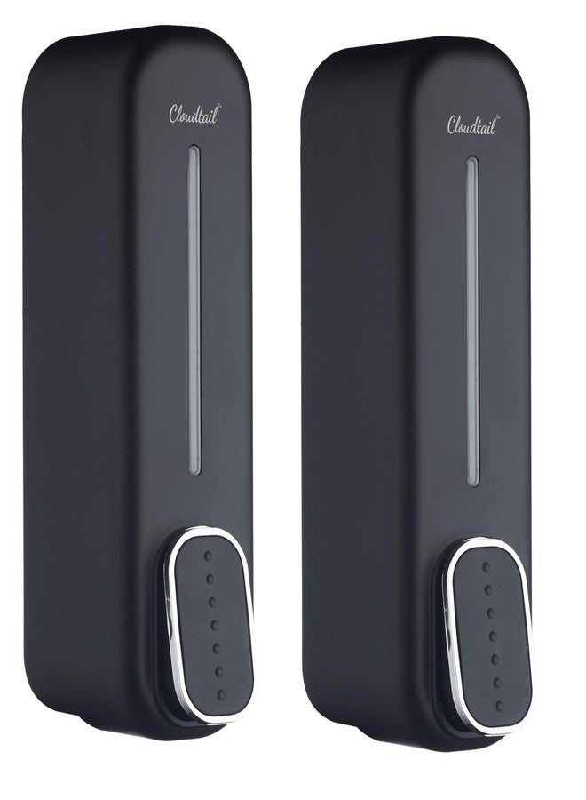 Cloudtail® Soap Dispenser|Dolphin|Hand Wash|Gel|Foam|DishWash|Liquid|Lotion|Shampoo|Sanitizer|Conditioner|Wall Mount|Ideal for: Kitchen|Bathroom|Material: ABS-Plastic|Size: 400ml|Color: Black|Set of 2 - Image 1