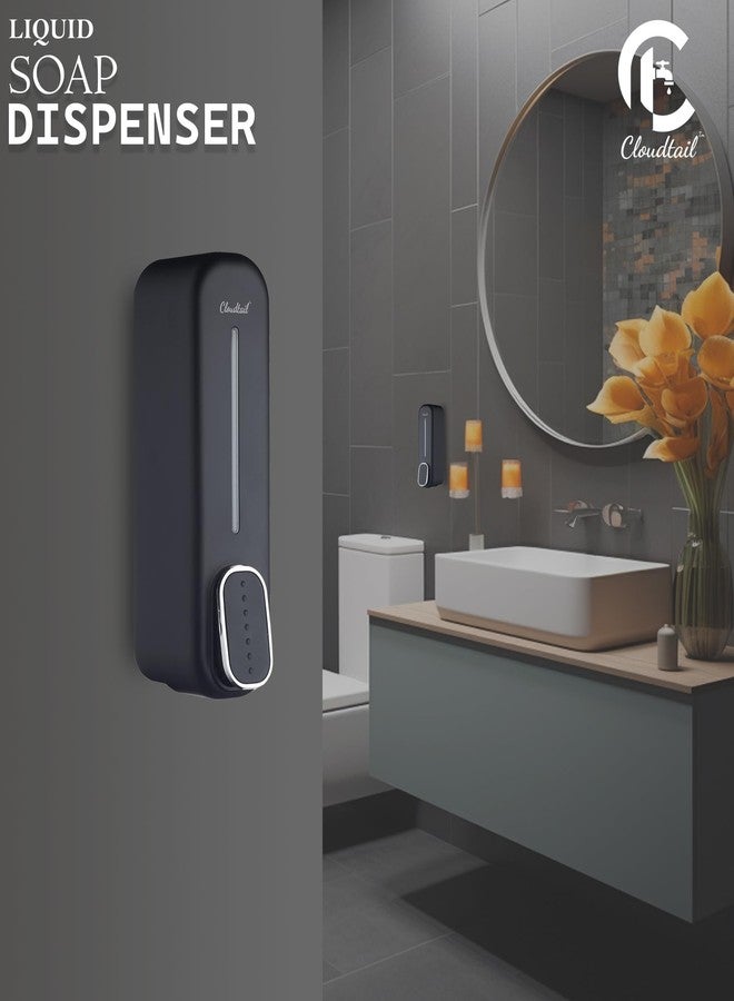 Cloudtail® Soap Dispenser|Dolphin|Hand Wash|Gel|Foam|DishWash|Liquid|Lotion|Shampoo|Sanitizer|Conditioner|Wall Mount|Ideal for: Kitchen|Bathroom|Material: ABS-Plastic|Size: 400ml|Color: Black|Set of 2 - Image 2