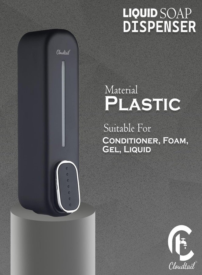 Cloudtail® Soap Dispenser|Dolphin|Hand Wash|Gel|Foam|DishWash|Liquid|Lotion|Shampoo|Sanitizer|Conditioner|Wall Mount|Ideal for: Kitchen|Bathroom|Material: ABS-Plastic|Size: 400ml|Color: Black|Set of 2 - Image 3