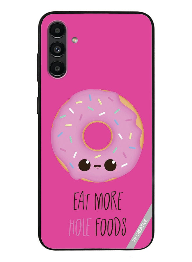 VR CREATIVE Protective Case Cover For Samsung Galaxy A13 5G Eat More Hole Food Design Multicolour - Image 1