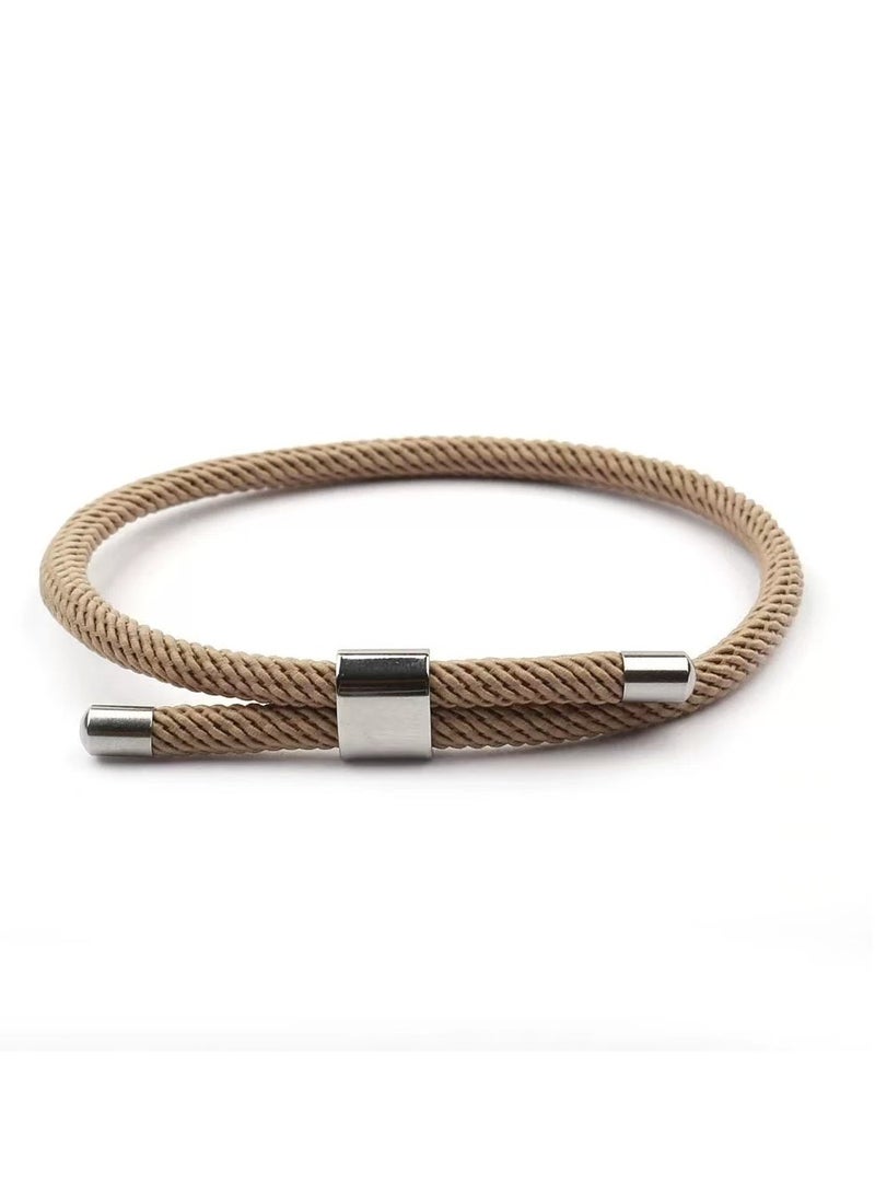 Adjustable khaki Rope bracelets 