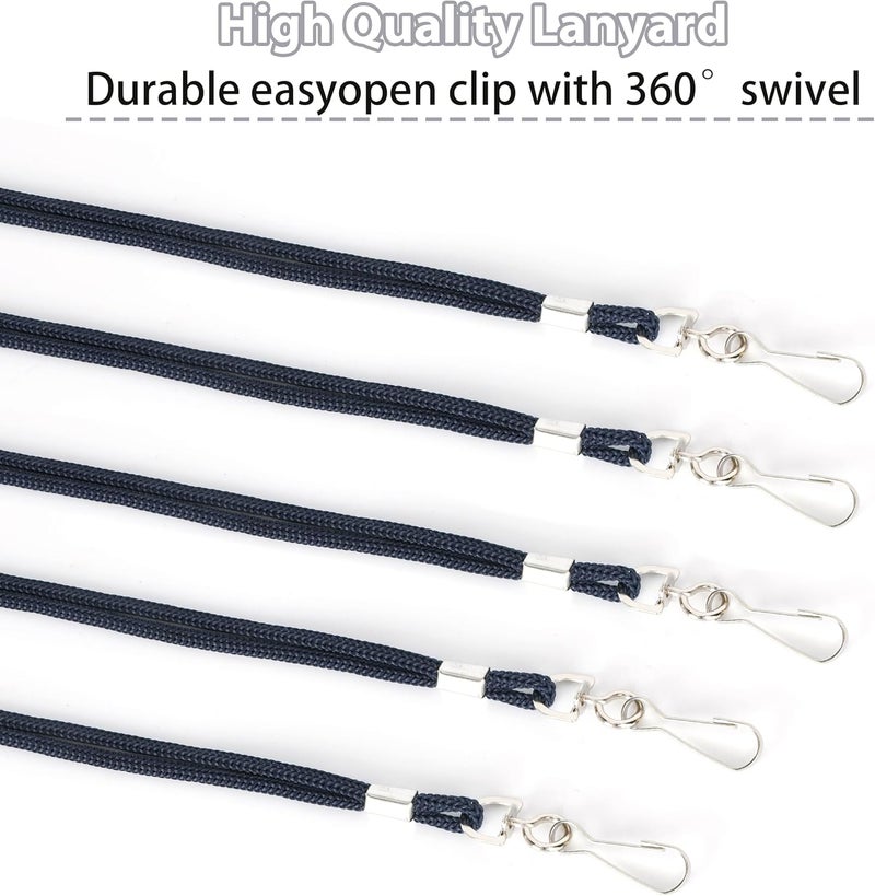 COTODO ID Navy Blue Lanyards Safety Badge Lanyard 36" with Swivel Hook 100 Pack - Image 4