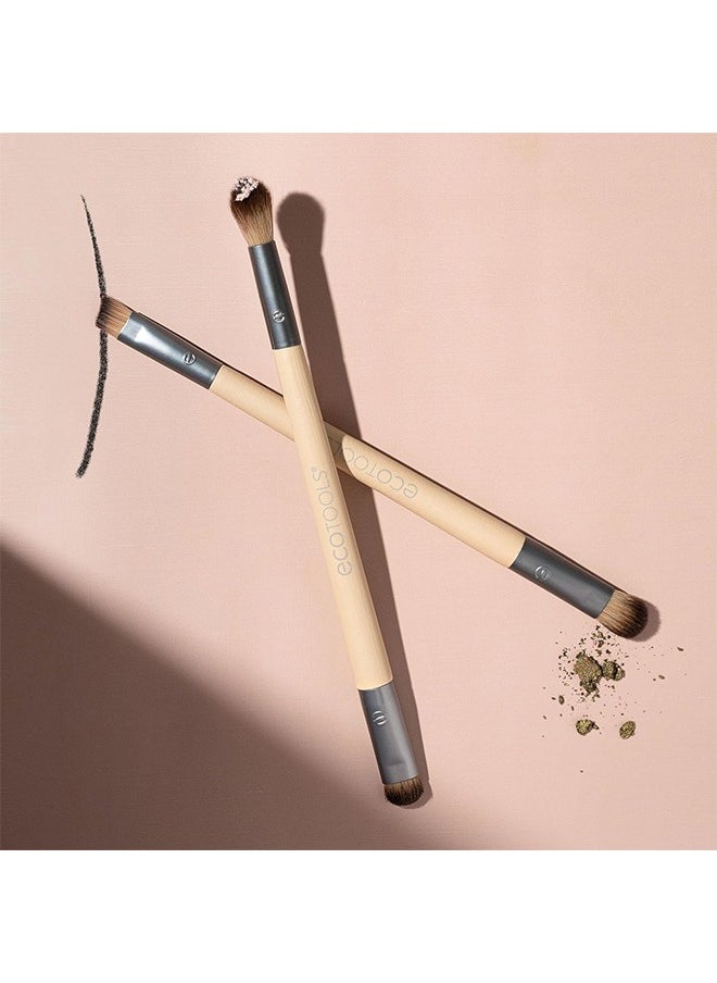 Ecotools - Enhancing Eye Set, Eye Enhancing Duo Brush Set Define Blend & Smudge Eyeshadow & Liner, Eyeshadow Brush, Eye Make Up Brush, Make Up Tool - Image 1