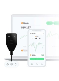 تريزور تريزور سيف 5 - محفظة رقمية للعملات المشفرة مع عنصر أمان وعبارة مرور، شاشة تعمل باللمس بالألوان مع ردود فعل لمسية، احمِ عملاتك البيتكوين وأصولك الرقمية (أسود غرافيت)  - Image 2
