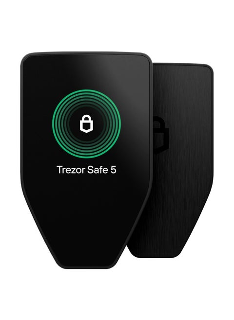 Trezor Safe 5 - Crypto Hardware Wallet with Secure Element & Passphrase, Color Touchscreen and Haptic Feedback, Protect your Bitcoin and Digital Assets (Black Graphite)
