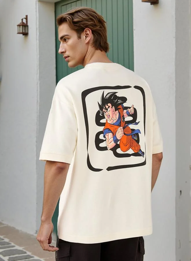 SP Characters Naruto Print T-shirt with Round Neck and Short Sleeves