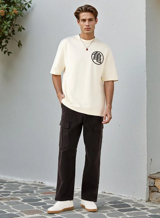 SP Characters Naruto Print T-shirt with Round Neck and Short Sleeves