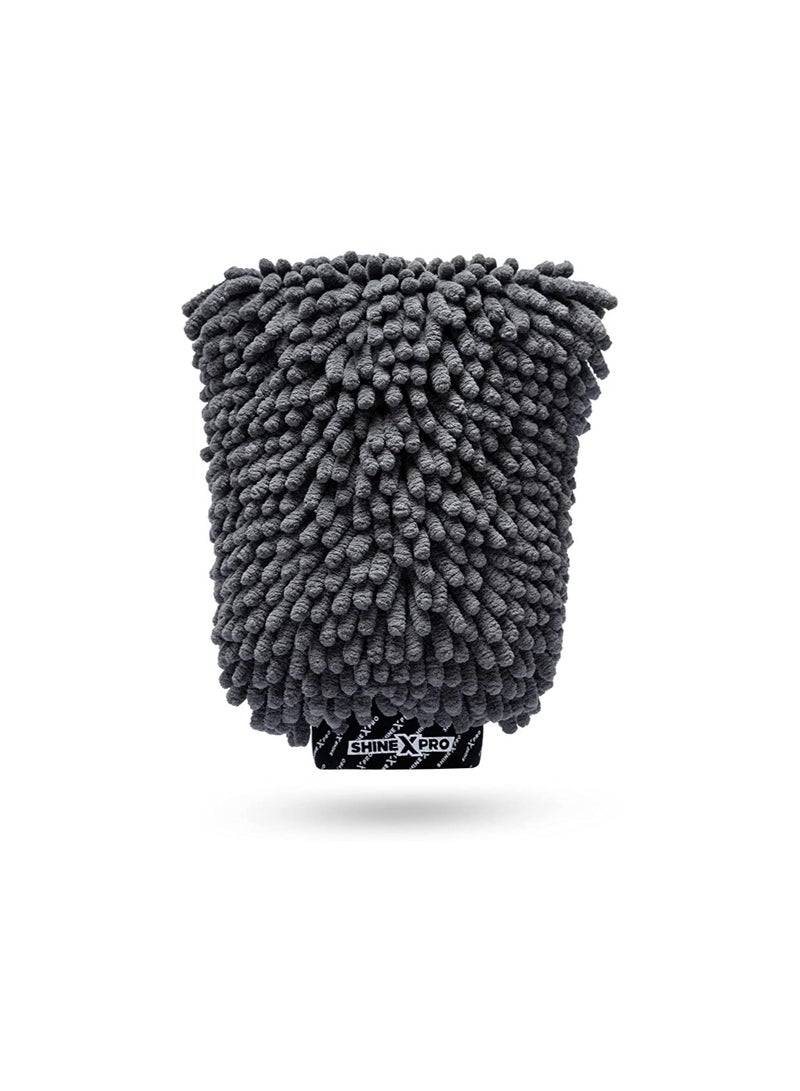 Microfiber Wash Mitt - Ultra Soft, Extra Plush, Dual Sided, Scratch Free and Super Absorbent Car Duster Gloves - Premium Car and Bike Washing Accessories - Image 3