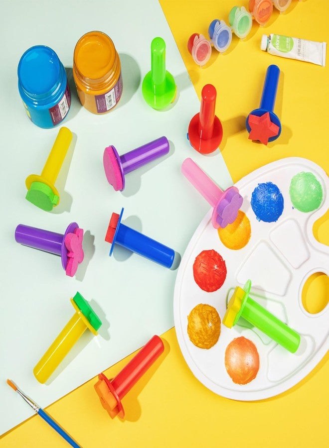 TORINALITAL 12Pcs Paint Stamps for Kids, Sponge Brushes for Painting, EVA Foam Stamps for Early Learning Finger Paint Drawing Crafts and DIY - Image 4