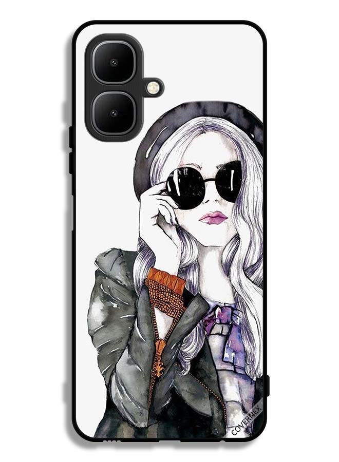Covernex Tecno Pop 10 Protective Case Cover Stylish Cute Girl