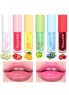 Mysense Mysense 6Pcs Lip Gloss Set for Teens Flavored Color Changing Lip Gloss Pack Moisturizing Glossy Lipgloss Set for Girls Kids Women 