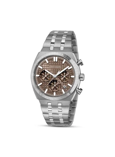 Guy Laroche Gray Dial Silver Metal Bracelet Chronograph Watch for Men 41mm
