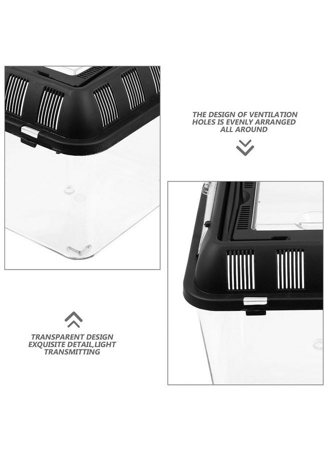 POPETPOP - POPETPOP Transparent Reptile Breeding Box Climbing Pet Breeding Holder Reptile Feeding Case for Turtles Lizards Spiders and Other Reptiles Storage Container for Safe Display and Transport - Image 1