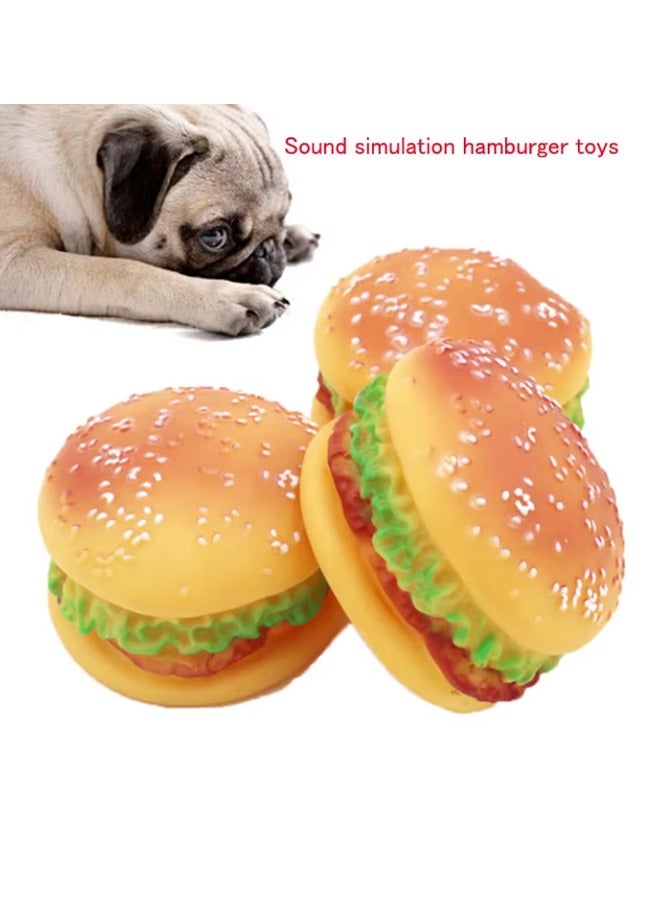 لعبة الكلب لعبة محاكاة صوت الحيوانات الأليفة لعبة همبرغر لعبة تيدي همبرغر لعبة صرير همبرغر مقاومة للعض ألعاب الكلاب همبرغر ألعاب مضغ صرير أدوات تنظيف الأسنان للكلاب، ألعاب همبرغر للحيوانات الأليفة (قطعة واحدة) - Image 1