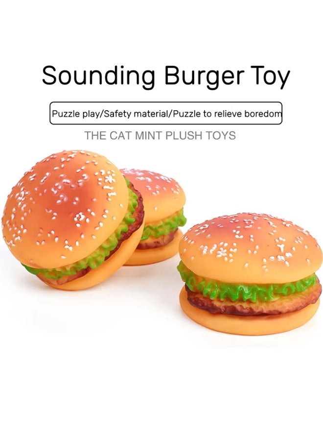 لعبة الكلب لعبة محاكاة صوت الحيوانات الأليفة لعبة همبرغر لعبة تيدي همبرغر لعبة صرير همبرغر مقاومة للعض ألعاب الكلاب همبرغر ألعاب مضغ صرير أدوات تنظيف الأسنان للكلاب، ألعاب همبرغر للحيوانات الأليفة (قطعة واحدة) - Image 2